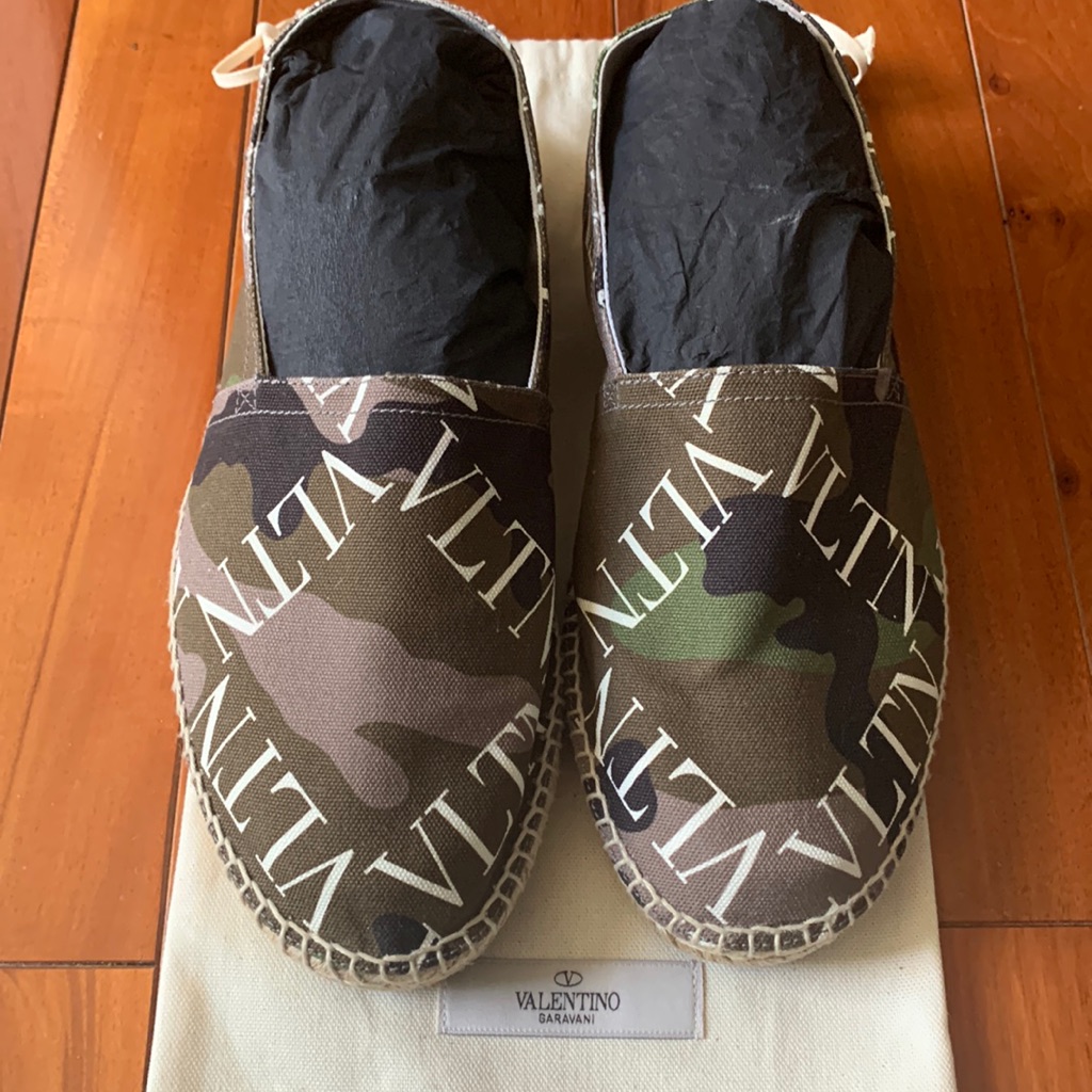 Vltn Espadrillas Army Green/White